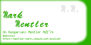 mark mentler business card